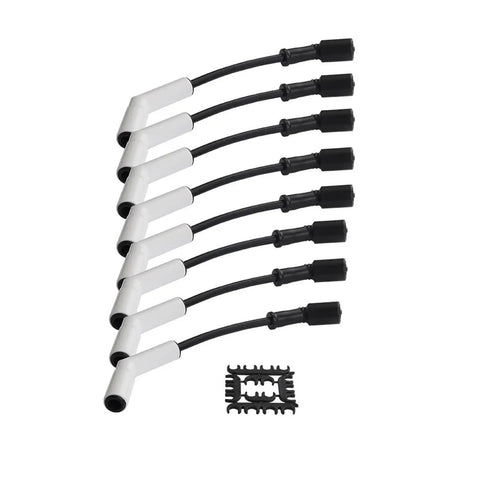 Upgrade Your GM LS Or LT Engine With This 8-Piece Extreme Spark Plug Wire Sleeve Set For A Snappy Idle And Raw Power Under Hood When Tearing Up The Drag Strip. 8 silicone wire sleeves with clip