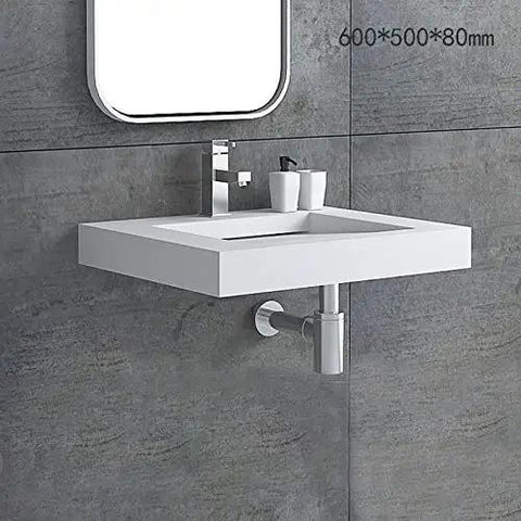 Fresh Modern White Vessel Sink Built Tough From Premium Engineered Stone For A Top Tier Bathroom Remodel With Seamless Over Counter Design And Stain Resistant Finish That Really Slaps Without Included Faucet, 23.6x19.7x3.15in.