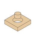 Solid Build Woodworking Plug Cutter Router Bit With Half Inch Shank For Crisp Custom Plugs That Slide Right In On Any Hardwood Or Softwood Furniture Project, showing a wooden plug insert.