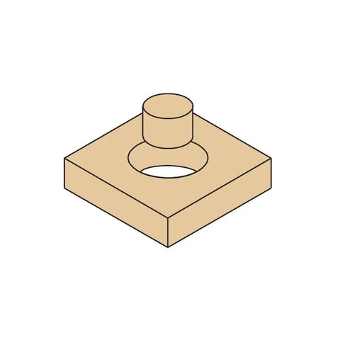 Solid Build Woodworking Plug Cutter Router Bit With Half Inch Shank For Crisp Custom Plugs That Slide Right In On Any Hardwood Or Softwood Furniture Project, showing a wooden plug insert.