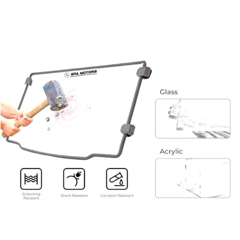 Straight Up Full Windshield Replacement For Polaris Ranger Midsize 500 570 Etx And Ev With Rugged Hd Clamps 45 X 29 Inch Crystal Clear Visibility 2015 Through 2023 with mounting clamps and durability features