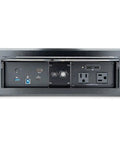 Dead Simple In Desk Usb C Conference Dock Station With 4K Hdmi And 60W Power Delivery, rear view showing ports and outlets.