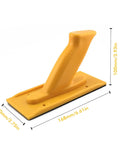 Dang Sturdy Woodworking Push Block And Safety Push Rod For Table Saws To Keep Your Knuckles Safe With Heavy Duty Abs Plastic Kickback Block, yellow handle, dimensions visible.