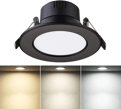 WKNHHL Recessed Lighting Housing Trim Kits Black Aluminium Embedded Integrated Grille Ceiling Spotlight LED Panel Downlight