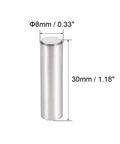 Ten Pack 8mm By 30mm Stainless Steel Dowel Pins Set For Shelves And Fastening, Durable 304 Grade Cylindrical Shelf Support Pin in Silver Tone
