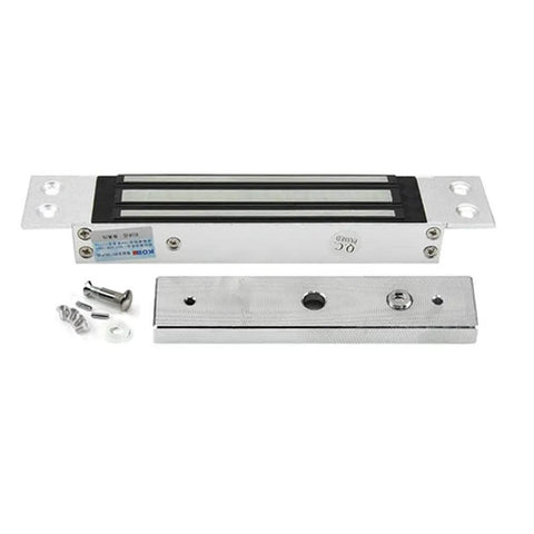 Flush Mount Magnetic Lock 350Lb 180Kg Beefy Holding Power for Access Control on a Single Door 12V Electromagnetic Lock Fail Safe Built In Surge Suppressor Steel Alloy, front view