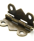 Brass mini hinge for dollhouse and jewelry box, 20x17mm, part of 10 pcs set for DIY repairs and furniture upgrades.