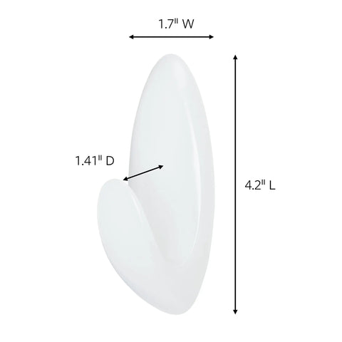 Damage Free Bathroom Organization 3 Large Towel Hooks With Water Resistant Strips No Tools Needed Easy Install Clear Frosted Finish
