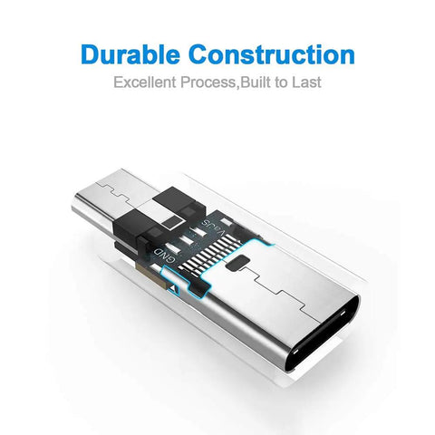 Internal view of USB C To Micro USB OTG Adapter for Fast Data Transfer And Charging 480Mbps showing durable construction