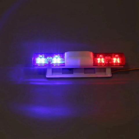 Dope RC Lighting Kit With Bright LED Strips for 1/8 and 1/10 Scale RC Cars, red and blue flashing lights on dark background