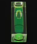 Ycauty 5PCS Small Bubble Level 15*15*40MM Mini Square Spirit Level Picture showing a clear green acrylic spirit level.