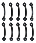 4 Inch Zinc Alloy Refined Antique Pull Handle For Wardrobe Cupboard And Drawer Furniture In Black Finish, Pack Of 10 Handles
