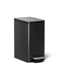 Black Stainless Small Trash Can With Foot Pedal And Quiet Close Lid 1.6 Gallon 6 Liter Fingerprint Resistant Stainless Steel Waste Bin