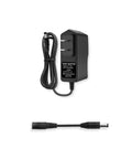 9V DC Power Supply 1A With Dual Barrel Plugs 5.5 x 2.1mm And 5.5 x 2.5mm Center Positive 4.9 Foot Cord Includes Reversible Polarity Cable