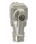 Close-up of Ten Pack PEX A Expansion F1960 Half Inch Angle Valve Kit, full port brass angle valve, compatible with all PEX tubing.