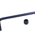 Blue metal L-shaped Allen wrench with a small threaded insert accessory.