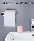 3M Self Adhesive Toilet Paper Holder No Drilling Wall Mount Stainless Steel 304 Brushed Nickel for Bathroom