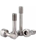 M6 x 35mm Captive Screws With Hex Socket Cap Head Stainless Steel 5 Pack For Panels And Electronics 6.0mm Thread 35mm Length 1.0mm Pitch 10mm Head Diameter Silver Finish
