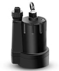 No Hassle Submersible Utility Pump Moves Water Like A Champ With Strong 1/5 Hp Motor, black thermoplastic design.