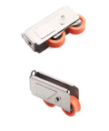 Hella Durable Aluminum Alloy Sliding Door Pulleys and Window Roller Wheels, 28mm double wheel with orange rollers and metal housing