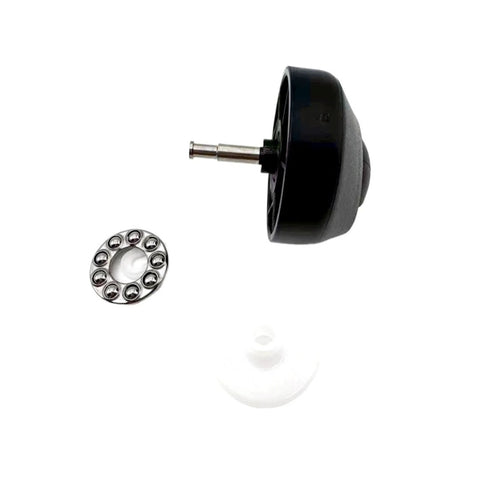ECOVACS front caster wheel set (3 parts) for T10/T20/X1 Omni and T10 Plus vacuum, grey with bearing ring and spacer