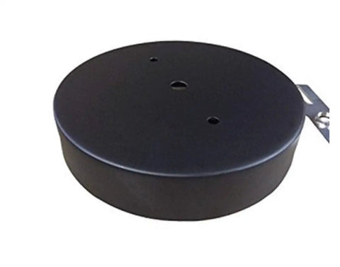 Black 6 Inch Ceiling Canopy Light Kit With Hardware, Extra Depth and Width for Industrial Style Fixtures, Single Hole Mount