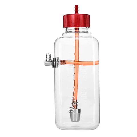 Transparent RC Gas Fuel Tank 300ml For 15 26cc Aircraft with red cap and orange tubing