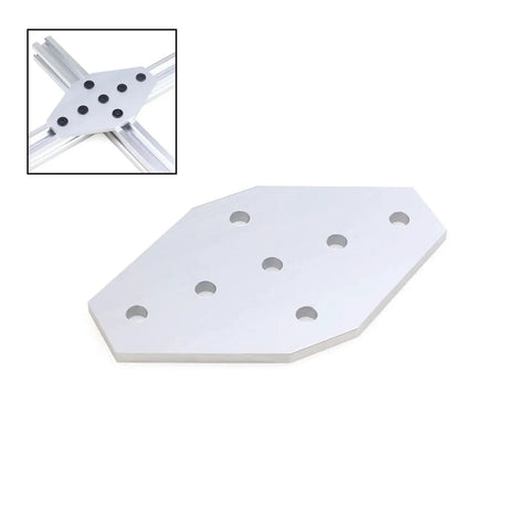 7 Hole Cross Joining Plate For V Slot Extrusions Corner Bracket Connects Up To Four Sections Beefy Durable Joint Plate