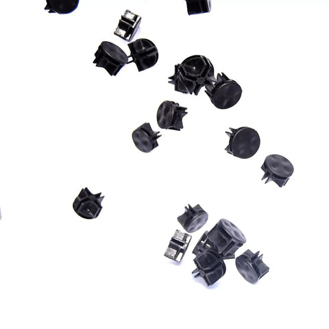 32 Piece Cube Connector Kit For Plastic Wire Cube Organizer System ABS Connectors scattered on a white background
