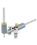 Adjustable Wheel Marking Gauge For Woodworking And Slick Rolling Stainless Steel Scriber Drawing smooth arcs with precision.
