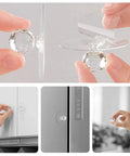 Installing Crystal Diamond Drawer Knobs Self Adhesive Clear Acrylic Pull Handles on cabinets, no tools required, 2 pack.