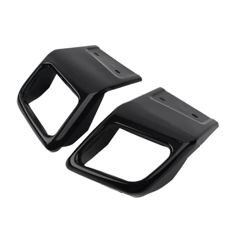 Pair of black coated stainless steel exhaust trims, Rear Bumper Exhaust Tube Trim Kit For Range Rover Evoque 2010 2018 Compatible With Land Rover