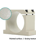 Beefy Spindle Motor Clamping Bracket 65 To 80mm Diameter, grainy-textured square mount cast aluminum fixture holder for milling machines