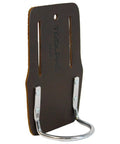 Oil-Tanned Hammer Holder for Drywall Tools and Fasteners, premium leather with flexible cradle design, side view