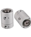 Pneumatic High Speed Rotary Joint With 360 Degree Slip Ring Multi Passage Rotary Union MQR2 To 4 M5 Standard Interface For Fast No Twist Air Lines In Pneumatic Systems, silver aluminum cylinder with threaded ports