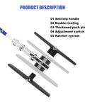 Diagram of Brake Caliper Press Tool With 360 Degree Swing Ratchet Piston Spreader For Disc Brake Calipers showing components.