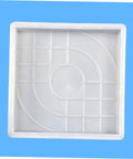 Easy To Use Reusable Concrete Stone Mold For DIY Garden Pathways Breeze Through Creating White Stepping Stones For Patios Walkways And Driveways Cement Brick Mould To Build Durable Backyard Paths, square plastic mold in white
