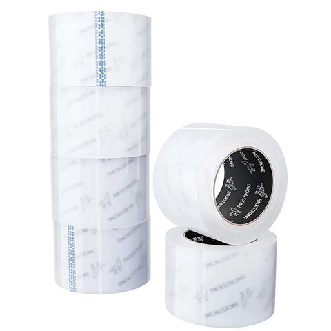 Industrial Grade Clear Packing Tape 6 Roll Pack With 110 Yards Per Roll 3 Inch Wide 2.5 Mil Thick Acrylic Adhesive Tough As Nails Heavy Duty Sealing Tape Built For Moving Shipping Boxes And Storage