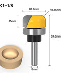 Heavy Hitter One Point One Eight Inch Bowl And Tray Router Bit Equipped With Six Millimeter Or Eight Millimeter Shank for precise wood shaping.