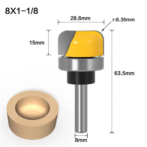 Heavy Hitter One Point One Eight Inch Bowl And Tray Router Bit Equipped With Six Millimeter Or Eight Millimeter Shank for precise wood shaping.