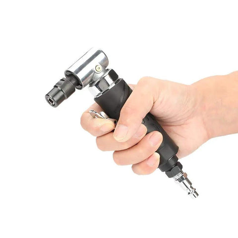 Heavy Duty Pneumatic Die Grinder With 90 Degree Right Angle Air Inlet For Tough Metal Polishing and Quick Corner Edging, hand-held design.