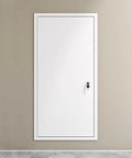 Heavy Duty Steel Drywall Access Door And Lockable Maintenance Hatch For Attic Kitchen Or Bathroom Wall Featuring Secure Key Combo and Hassle Free Install Setup 28 By 54 Inches on a wall