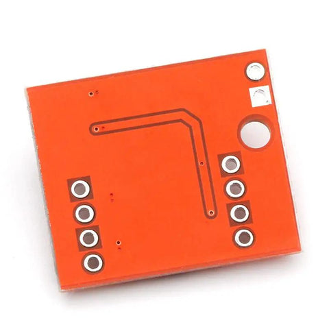 Back view of Mini L298N 2 Channel H Bridge DC Motor Driver Board With MX1508 Chip for electric projects and smart car robot drives.