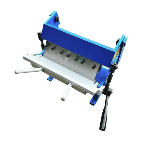 12 Inch 20 Gauge Mild Steel Bench Pan And Box Brake Machine for small shops with 5 adjustable removable fingers and compact bench top design