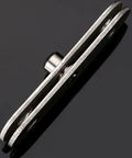 Heavy Duty Stainless Steel Pivot Door Hinges for Cabinets 12 Pack, Smooth Quiet Operation, Hidden Pivot Design, angle view