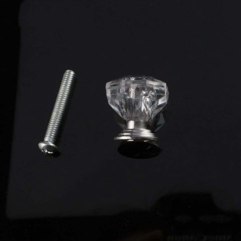 Alt Tag: 9 Piece Sleek Crystal Drawer Knobs Set Transparent Crystal Glass Handles With Zinc Alloy Backing 18x20 Mm Chinese Style Cabinet Hardware