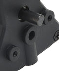 Rock Solid Two Speed Gearbox With Corrosion Resistant Transmission Case For RC Cars detailed view of mounting points and steel shaft.