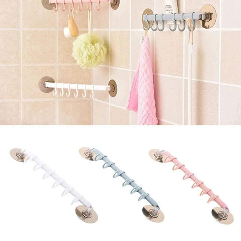 No Drill Hassle Self Adhesive Towel Rack Wall Mount Hook With Hella Strong Grip For Bathroom Kitchen And Living Room Totally Rad Space Saving Storage Solution Smooth Finish with 3 color options.