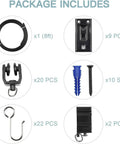 Package contents of Flexible Ceiling Curtain Track System For Ceiling Mount And Room Divider, includes components shown.