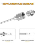 7 Piece Car Grease Gun Needle Accessory Kit With Steel Nozzles And Nipple Adapters for auto maintenance, showing connection methods